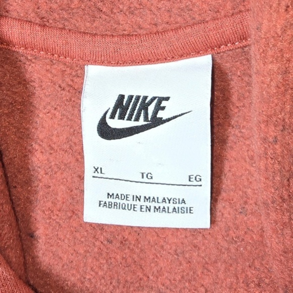 Nike‎ Kids Cropped Hoodie Canyon Rust Blue Silver Swoosh Pullover Size XL - Picture 6 of 7